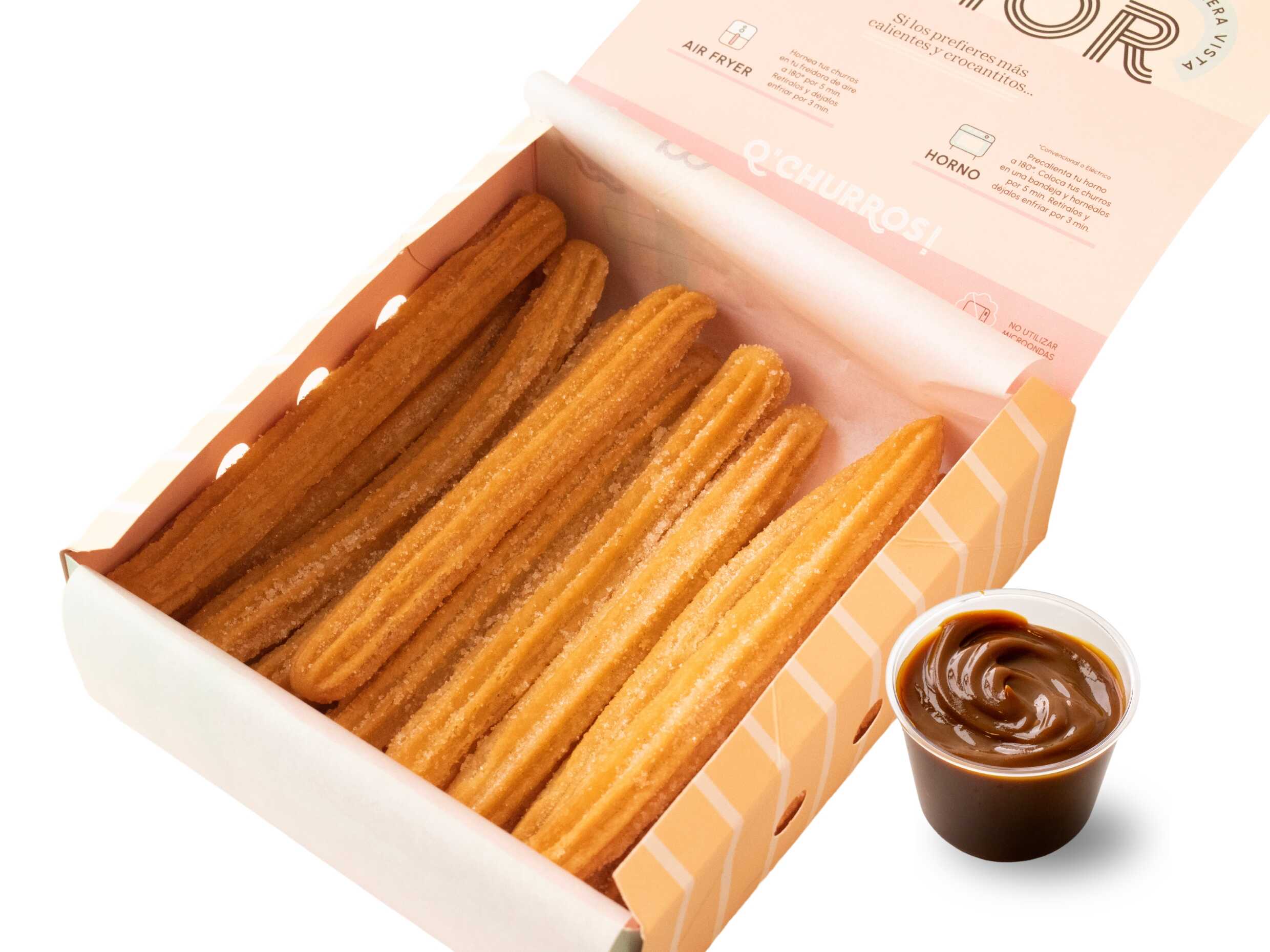 12 uds de Churros Glaseados y Pote de Manjar