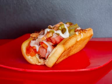 Hot Dog con Tocino y Queso