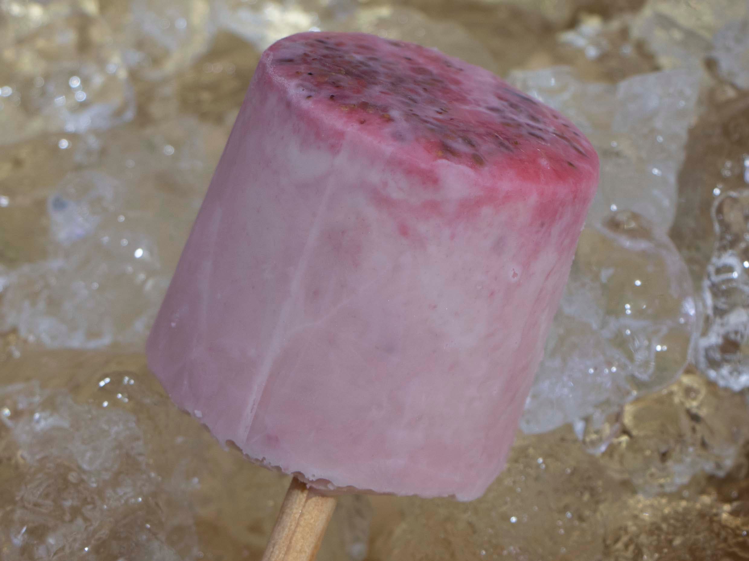 Paleta de Fresas con Crema