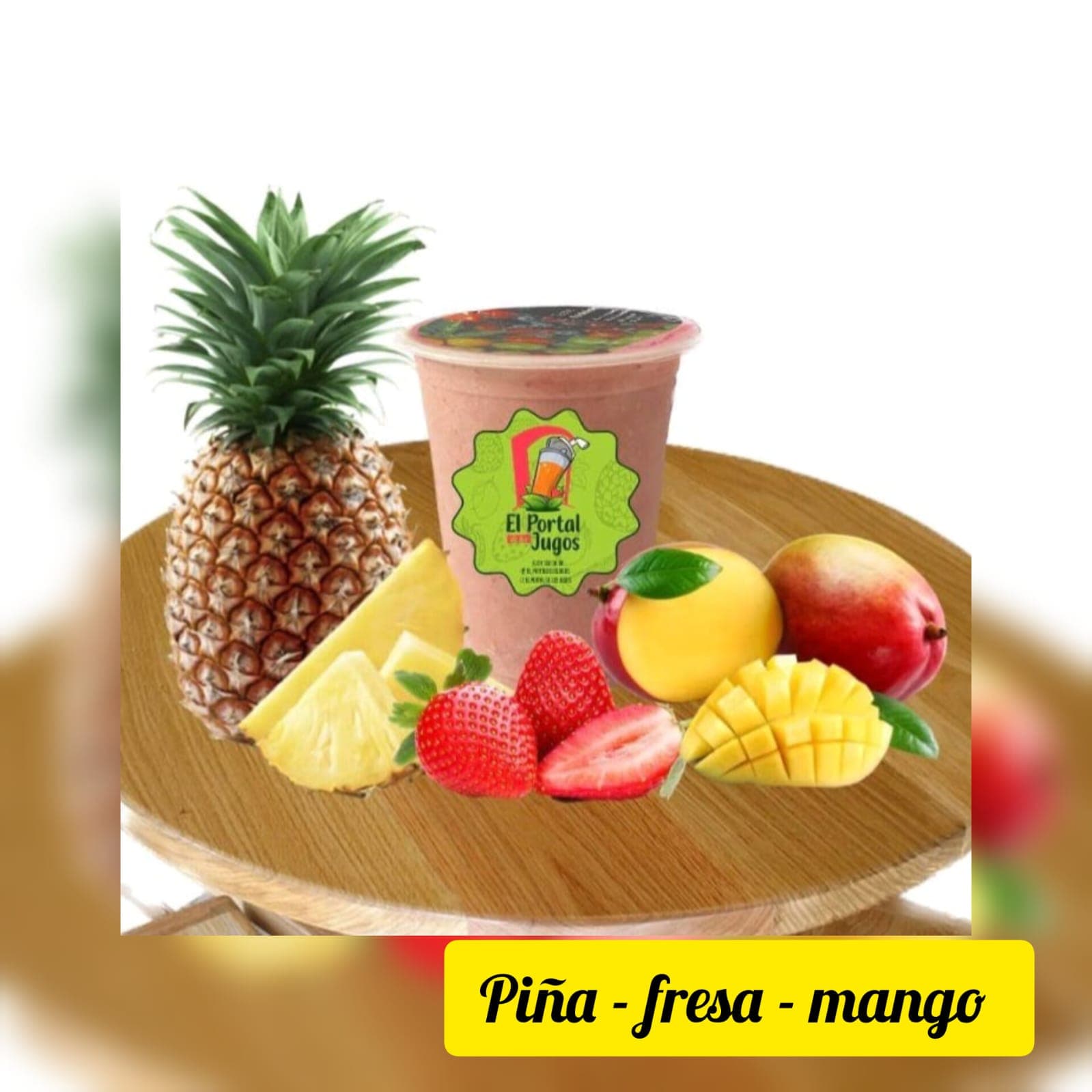 Batido de Piña, Fresa y Mango
