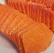 Plato de papaya con queso cottage