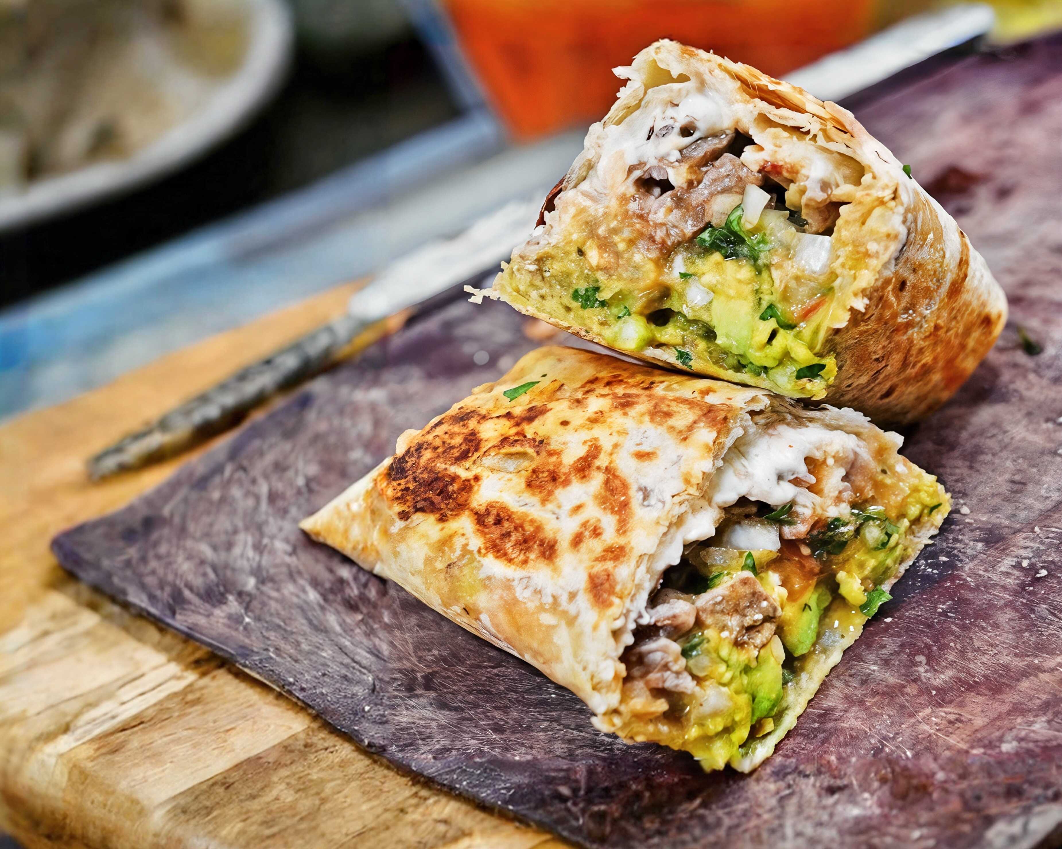 Burrito de Asada y Guacamole