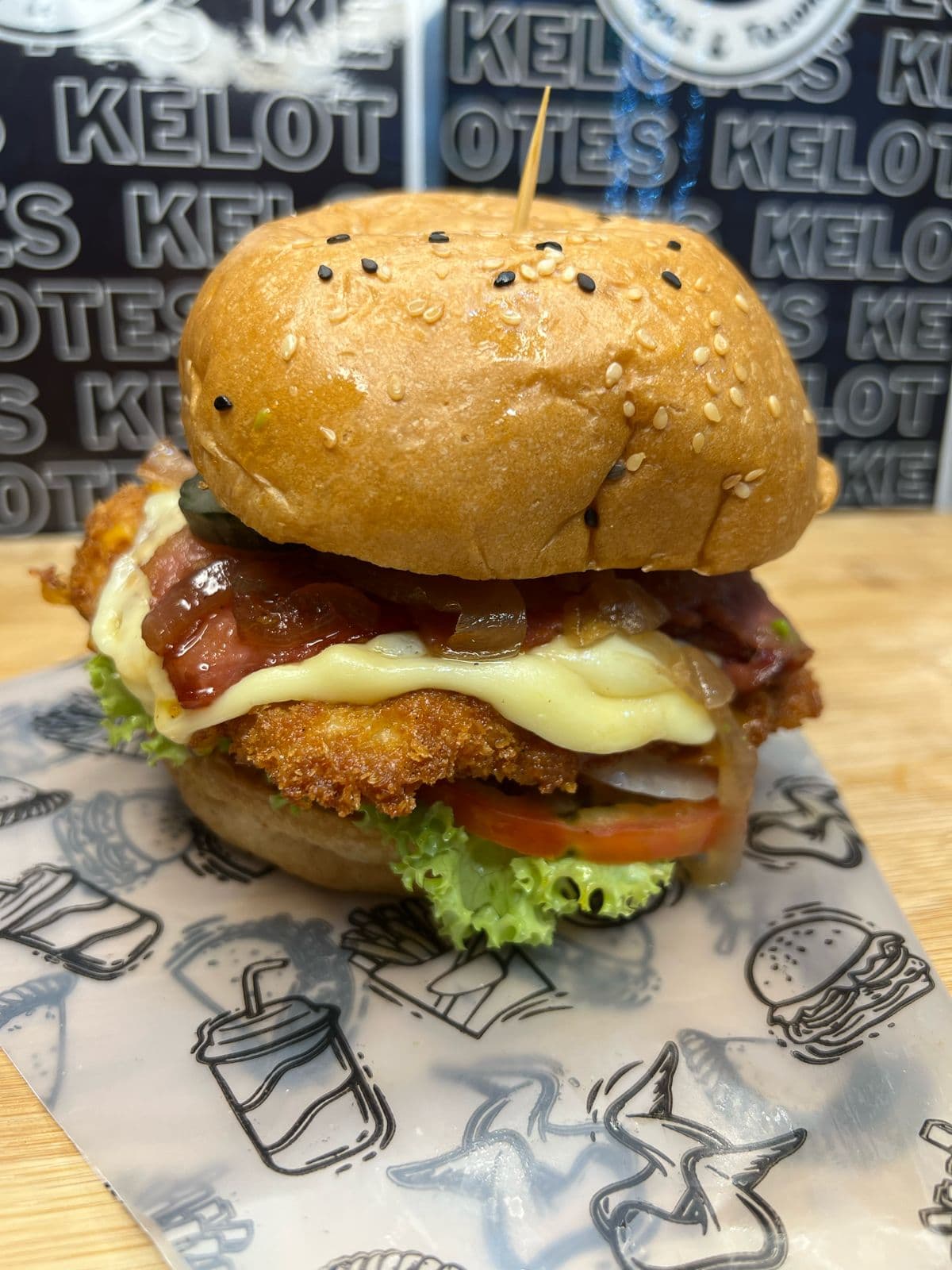 Hamburguesa Celeste