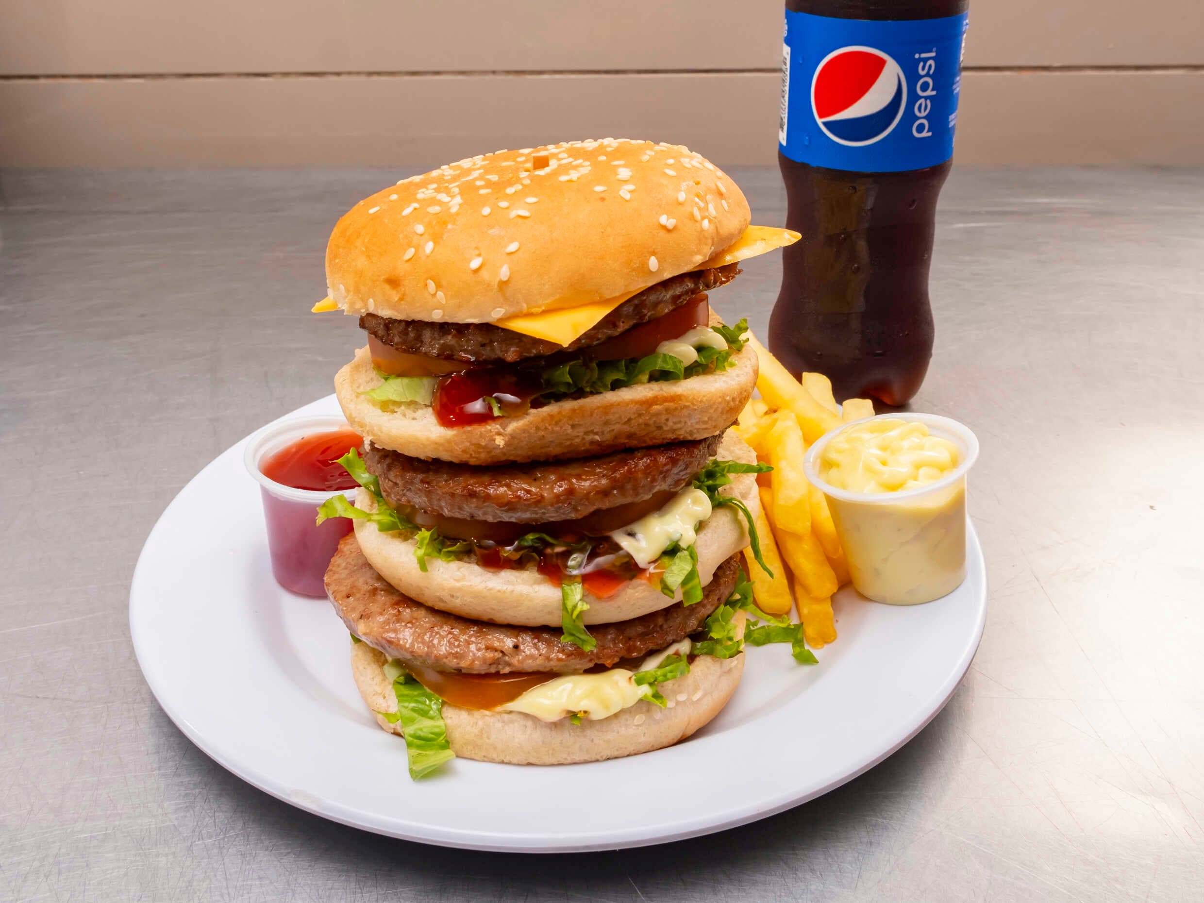 Combo Hamburguesa Triple