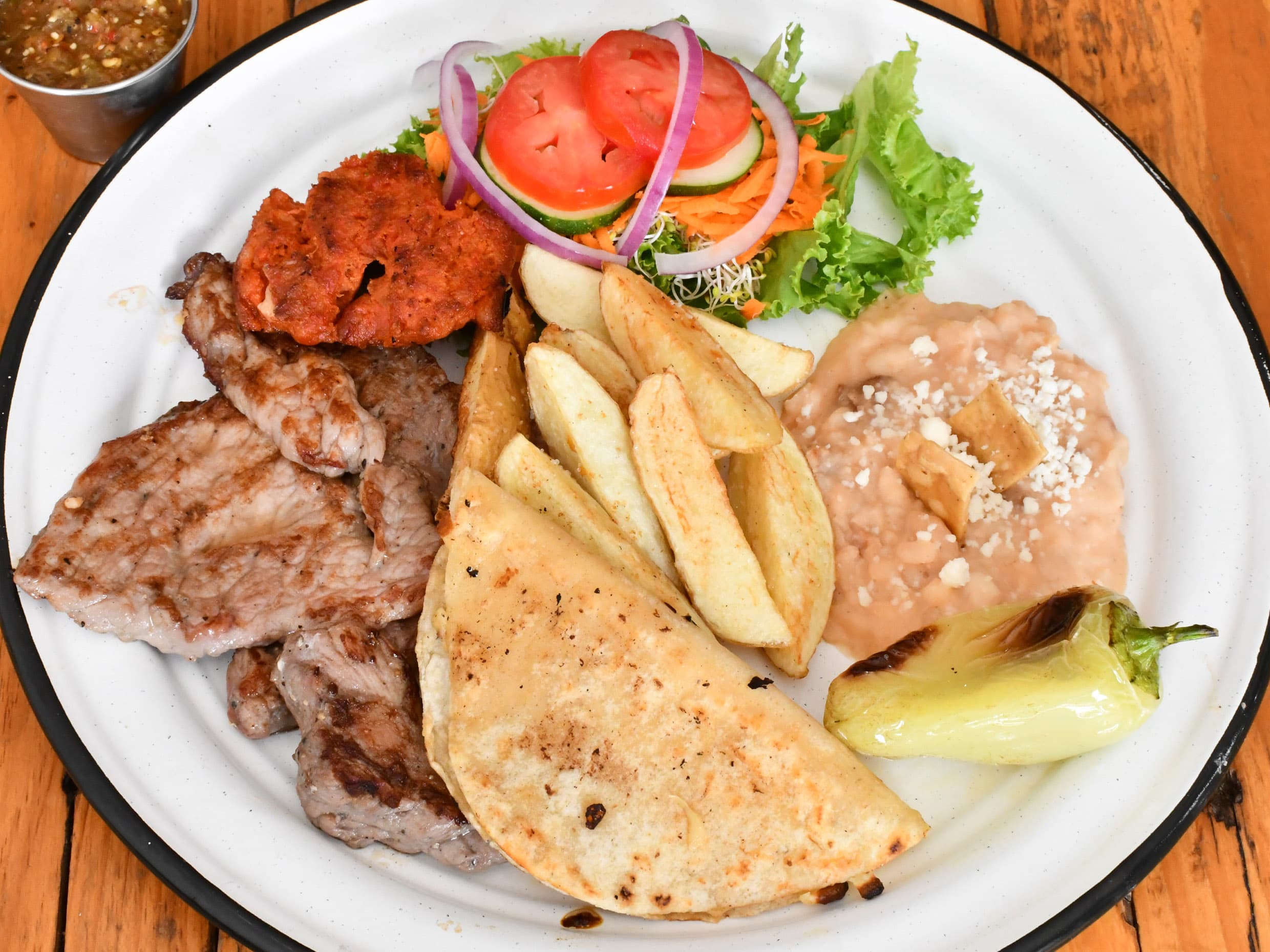 Combo orden de arrachera y agua