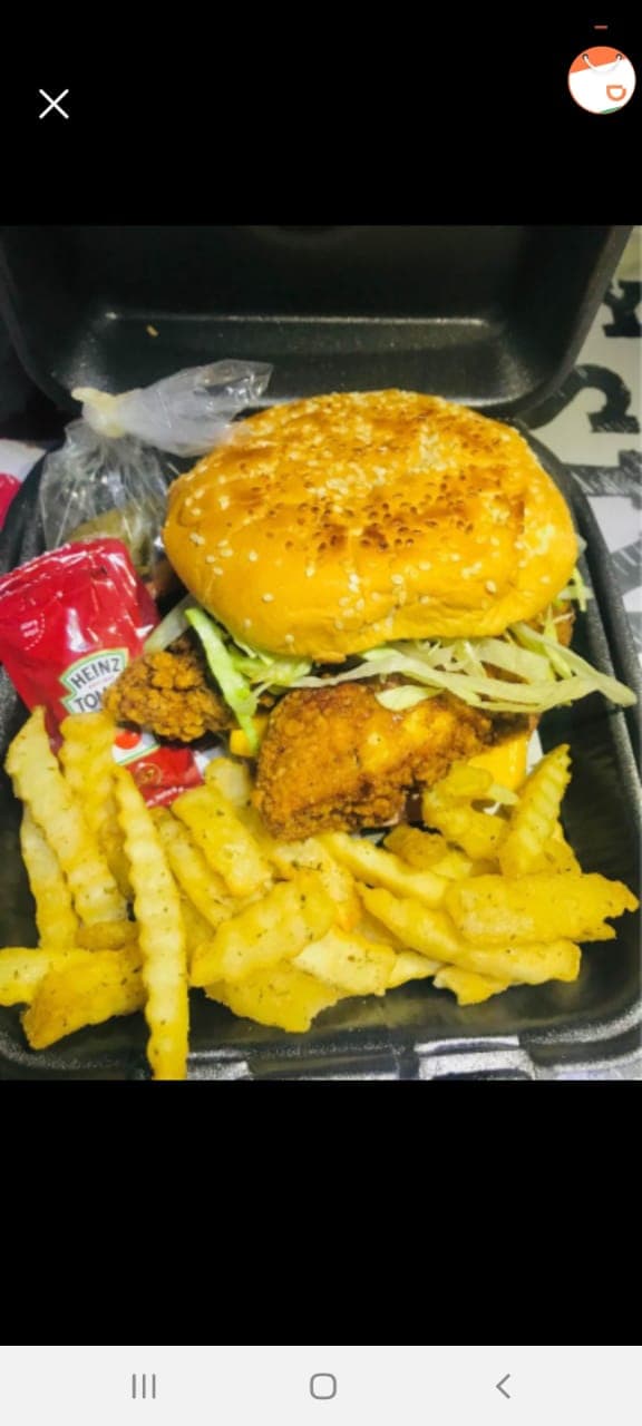 De pollo burguer 😋🍔 sin papas