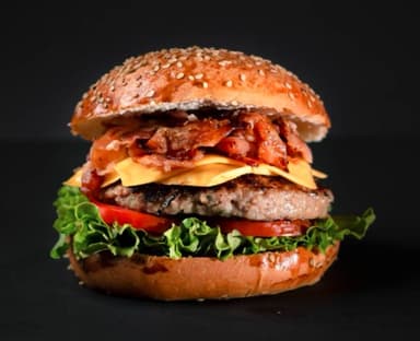 Hamburguesa con queso y tocino CBO