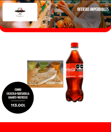 Combo-Coca, Quesicarnes Harina + Coca
