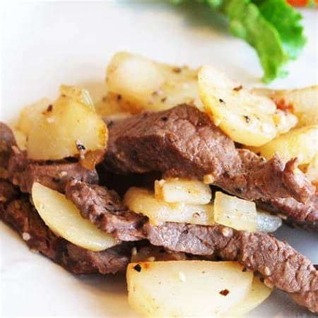 Bistec con Papas