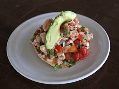 Tostada Ceviche De Camarón