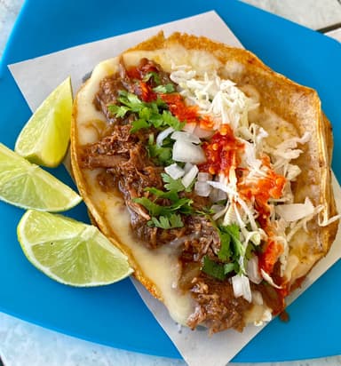 Taco de birria de res