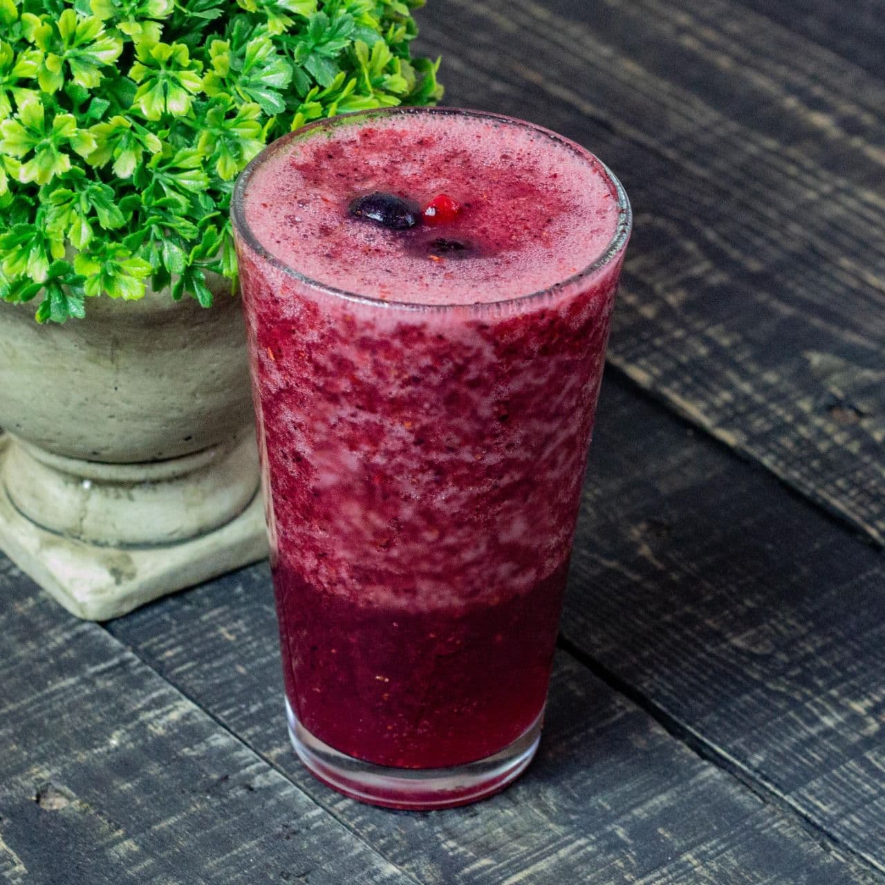 Frutos rojos preparado con agua
