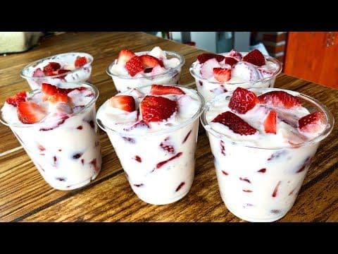 Fresas con crema