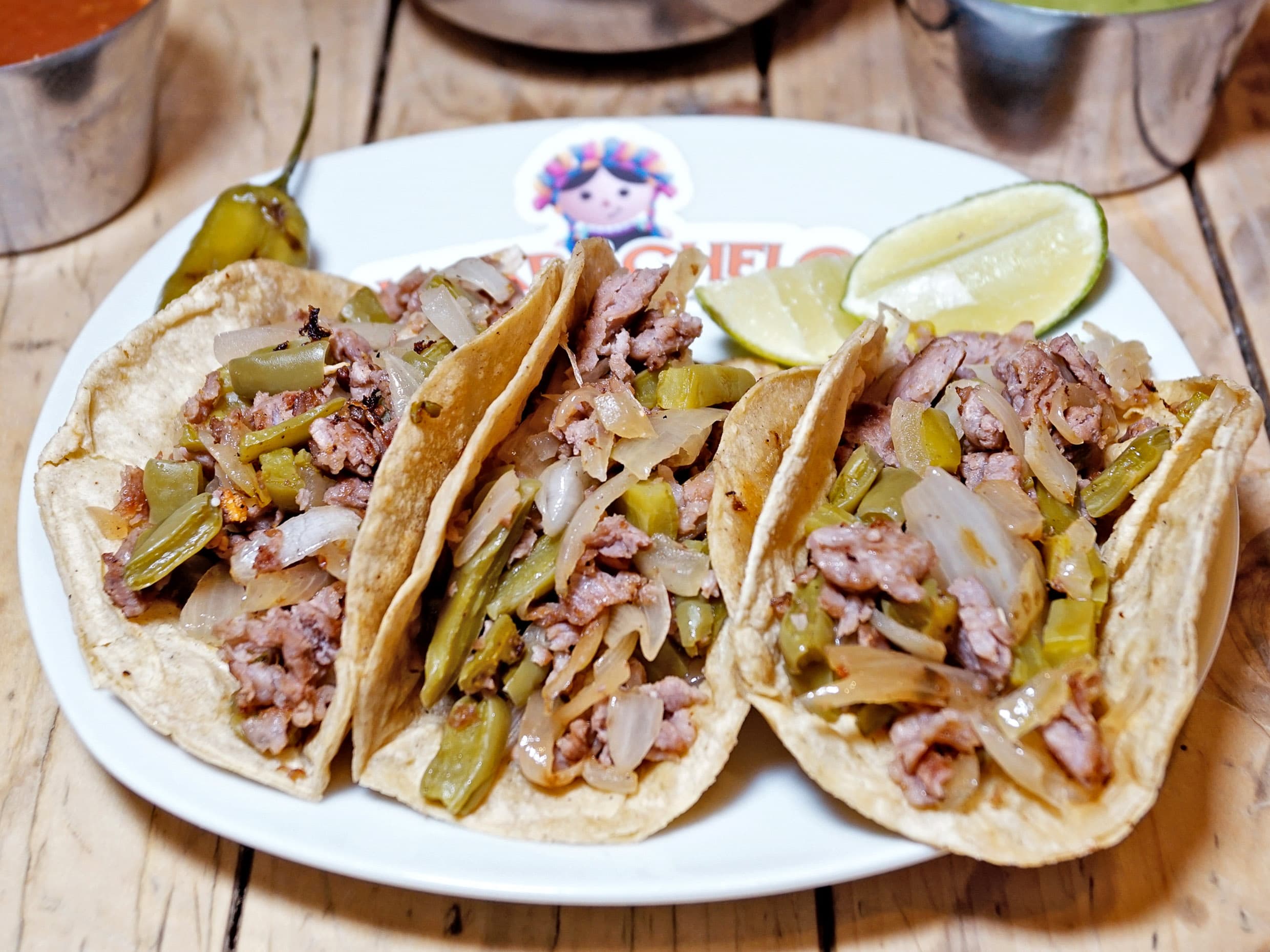 Orden de 3 Tacos de Arrachera