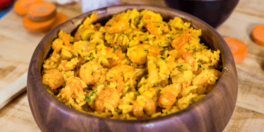 Arroz Frito con Camarones