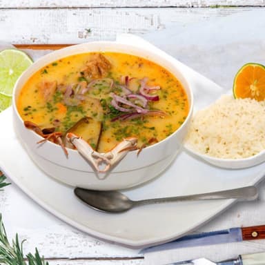 Sopa de Mariscos + Arroz Blanco