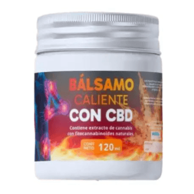 Bálsamo Caliente con CBD 150mcg tarro con 120mL.