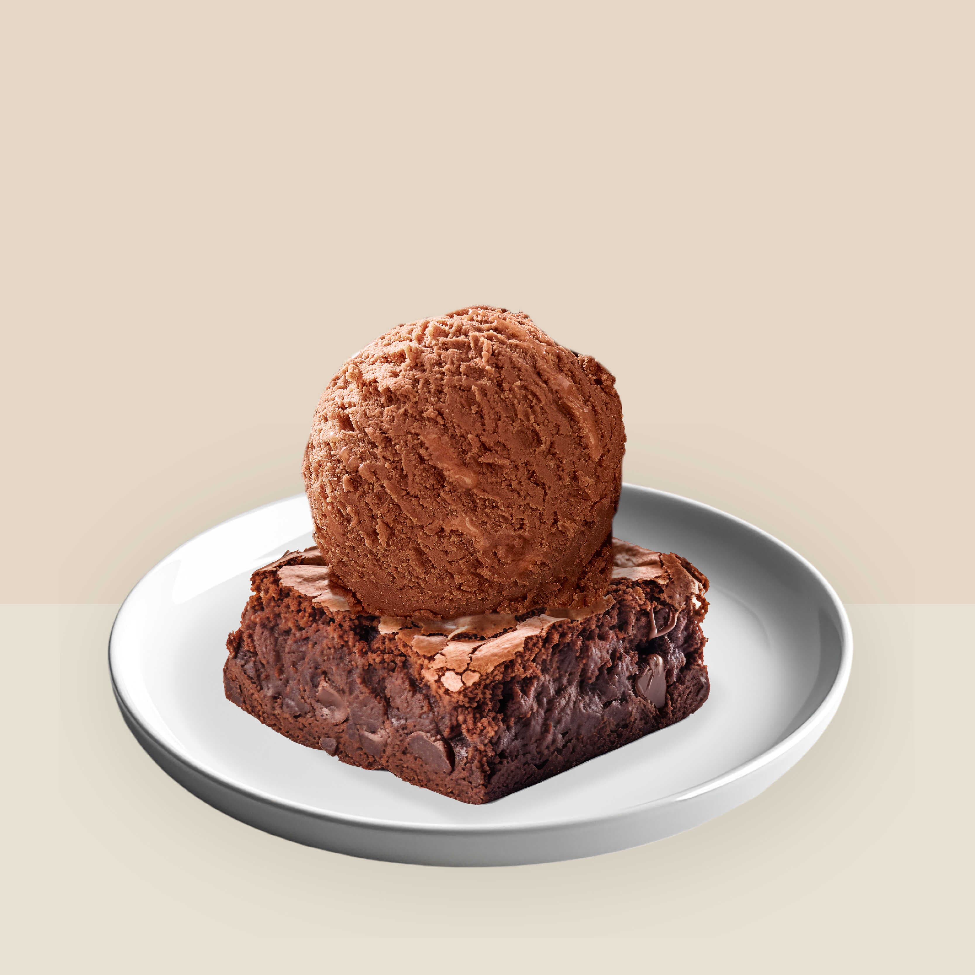 Brownie con Helado de Chocolate