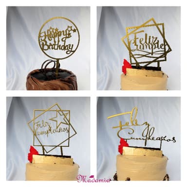 Topper Acrílico Happy Birthaday