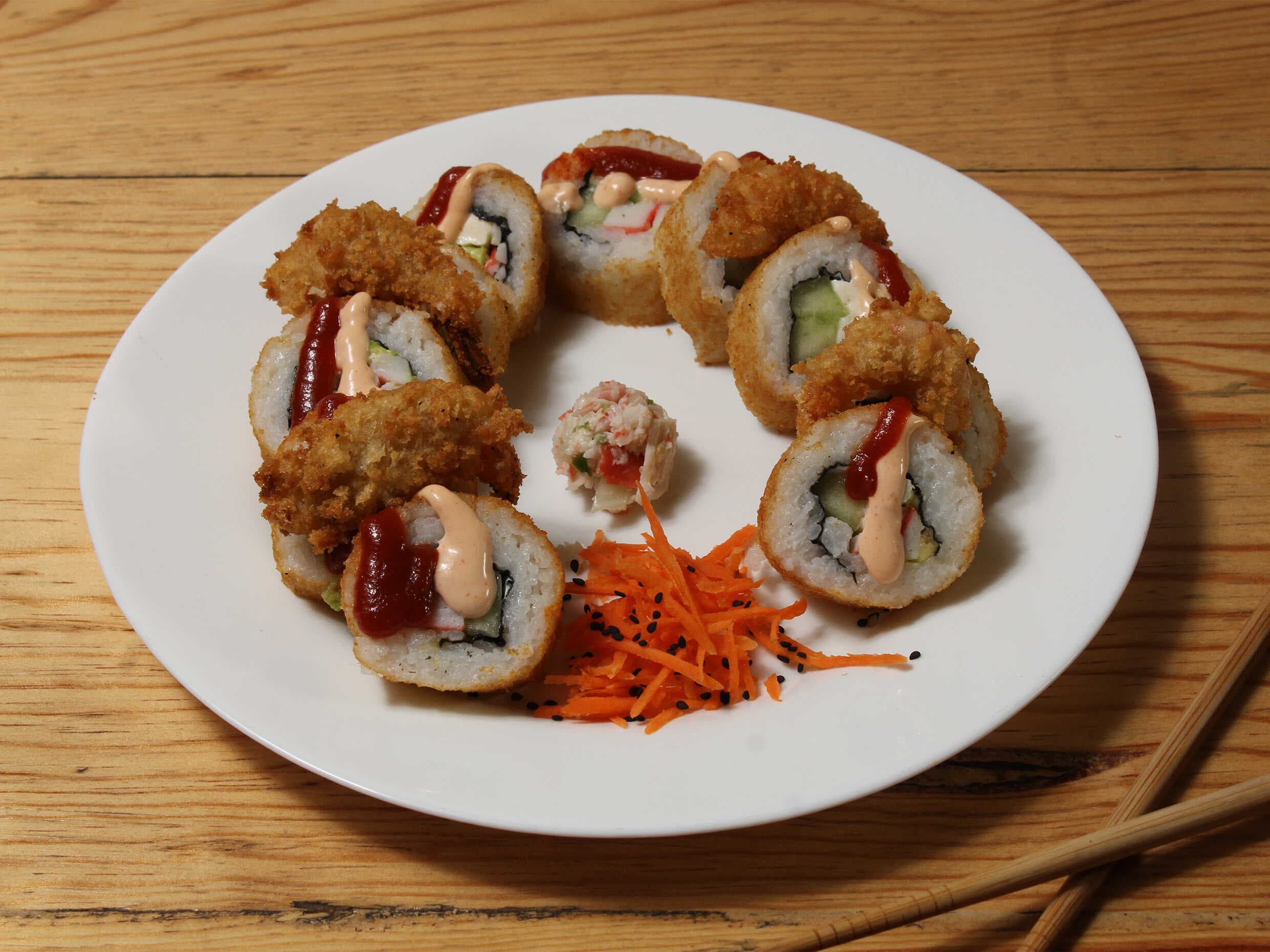 Sushi Frío con Camarón Tempura