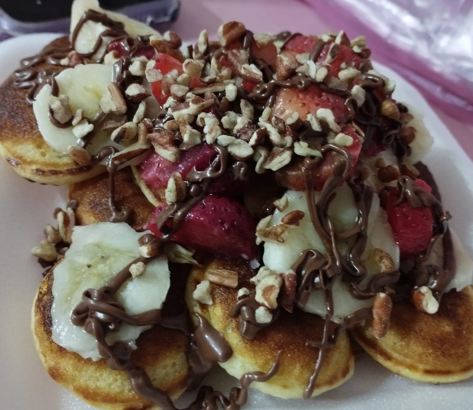 Mini Hot Cakes con Fruta 12 pzas