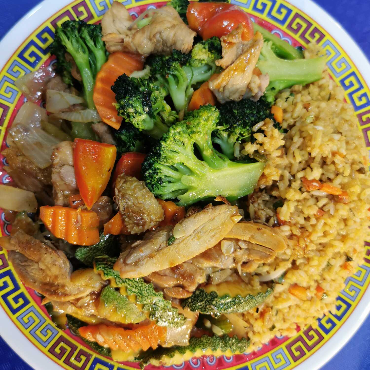 Opción 15: Pollo a la Plancha y Bistec