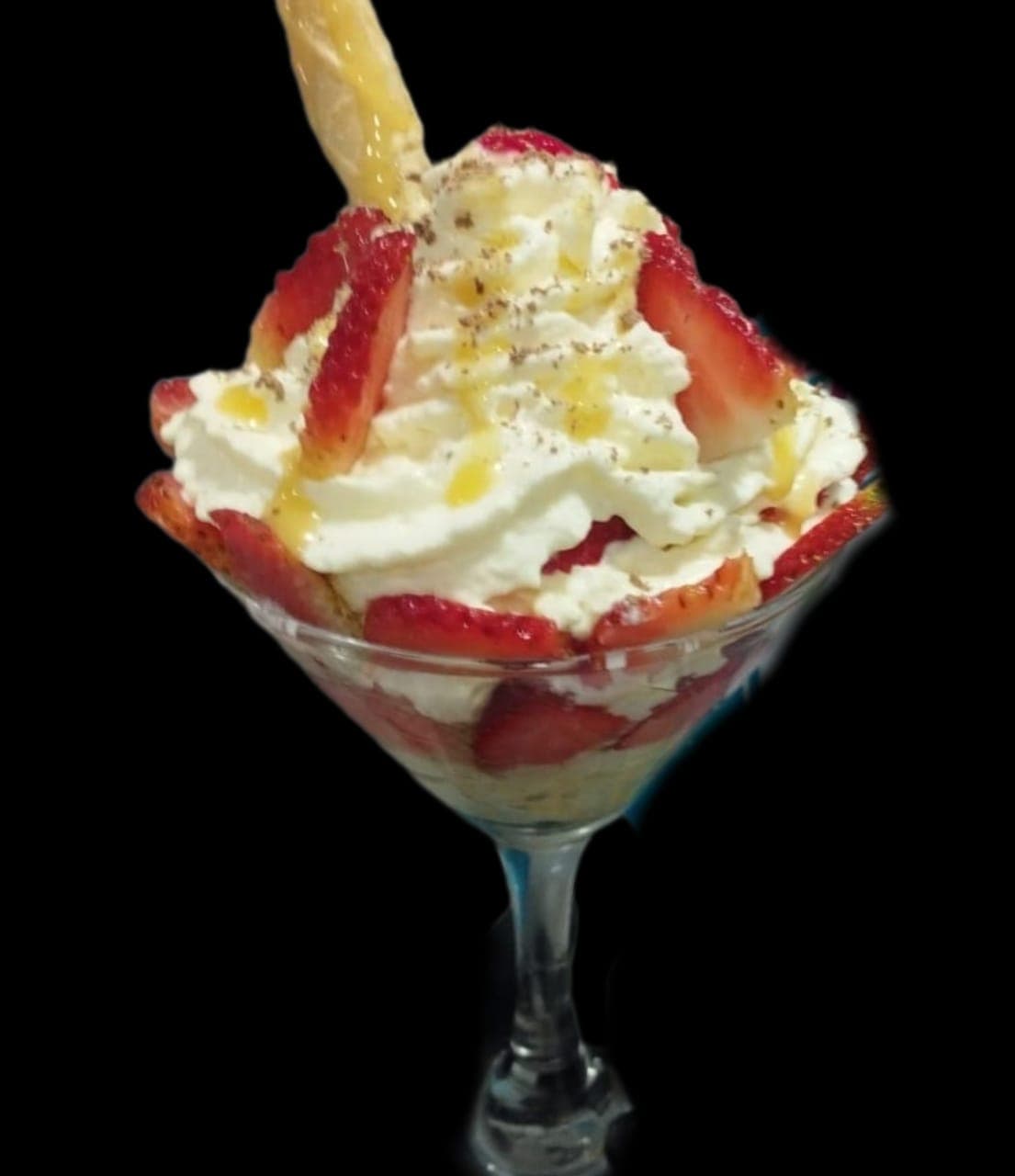 Fresas con Crema y Helado
