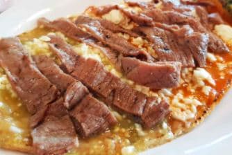 Huarache con Cecina Natural o Adobada