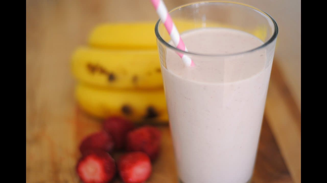 Licuado Plátano-Fresa