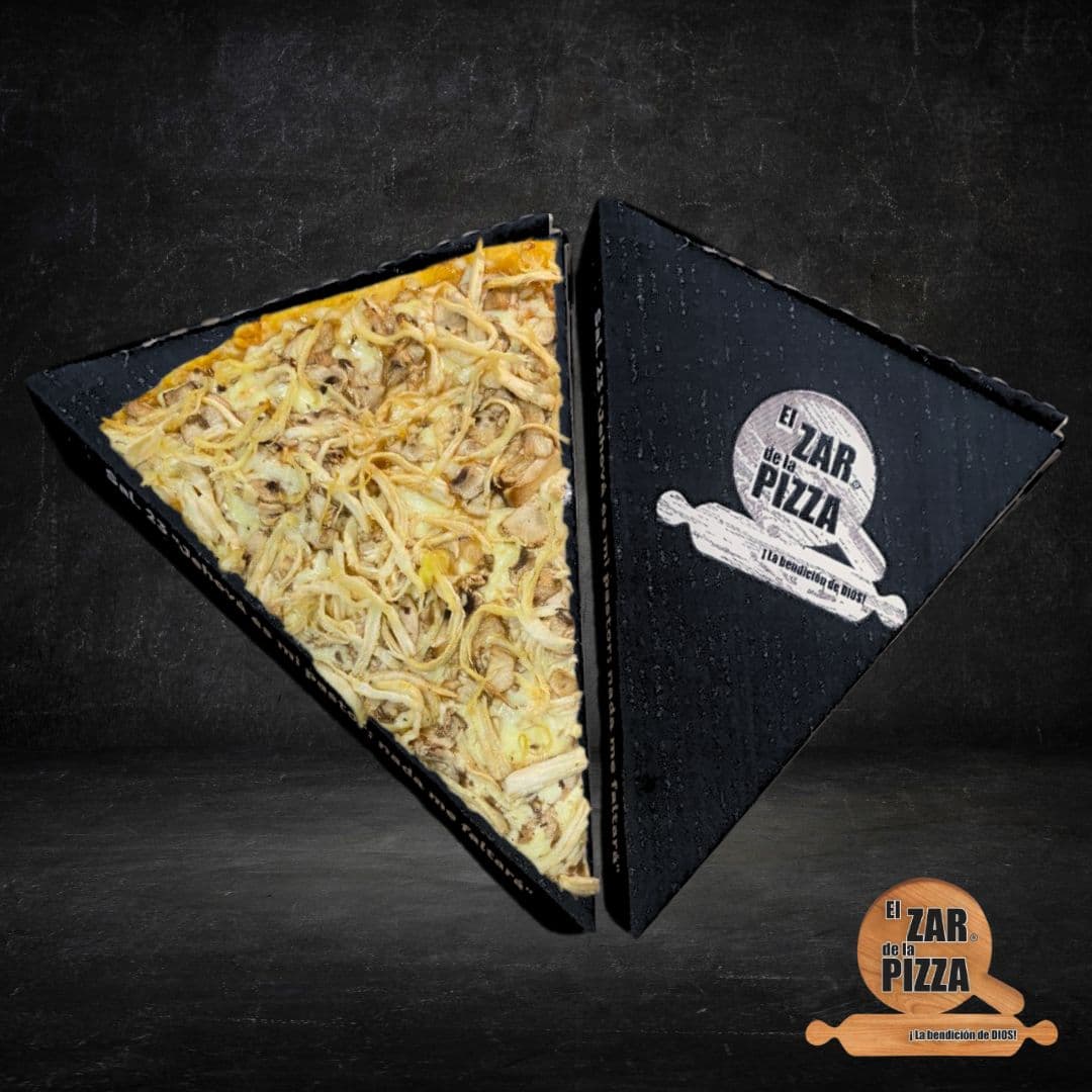 Porción de Pizza Pollo con Champiñones