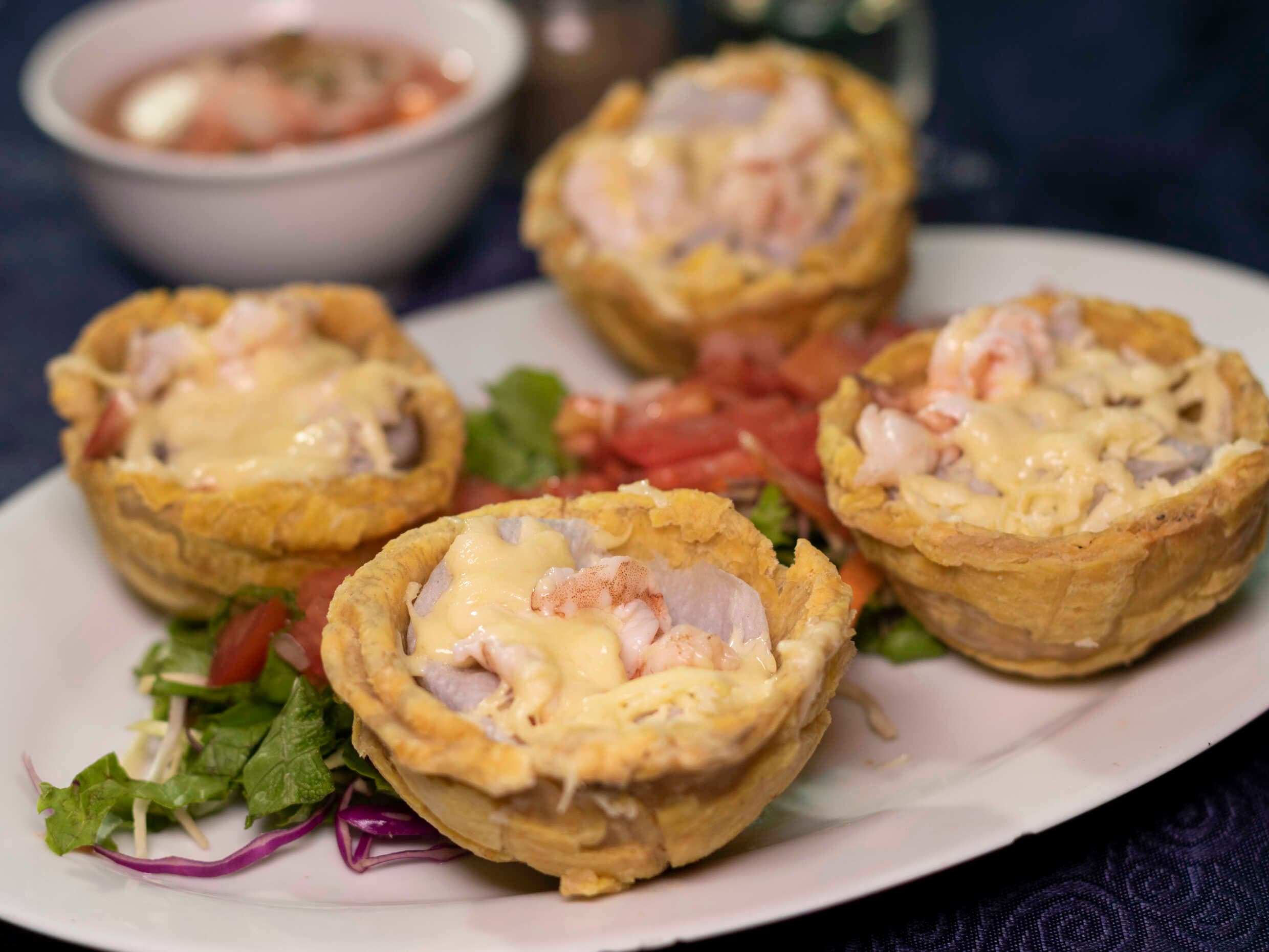 Patacones con Camarones