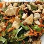 Ensalada queso de cabra con pollo