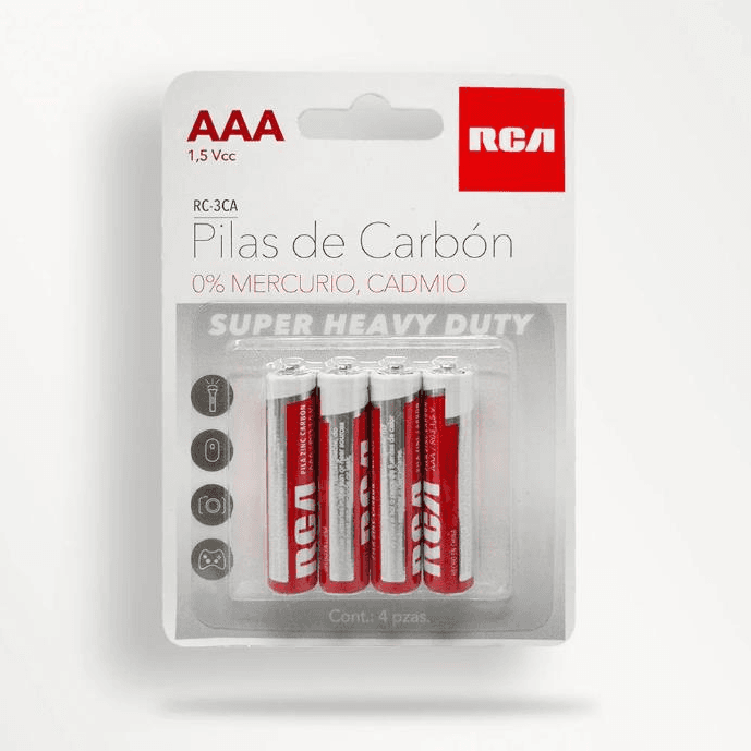 Rca Pilas de Carbón AAA