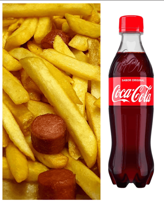 Papas Sencillas y Coca Cola 400ml