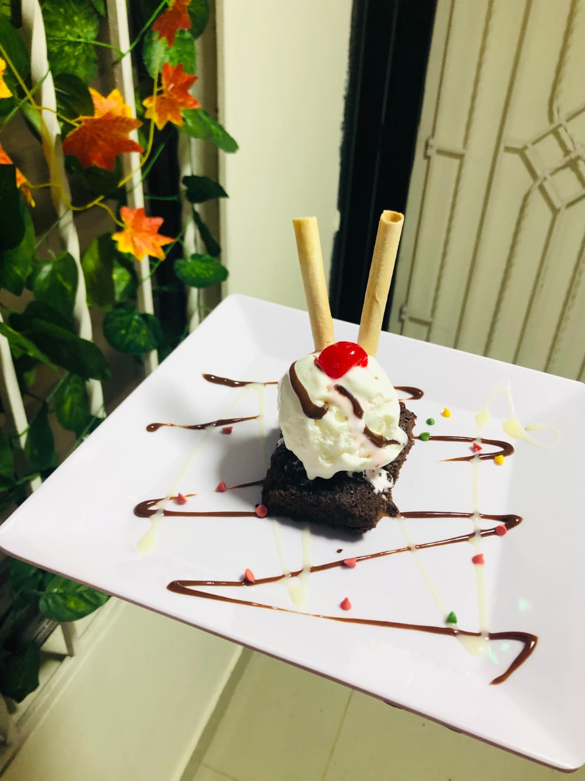 Brownie con Helado