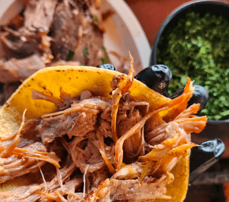 Taco de Mixiote de Borrego