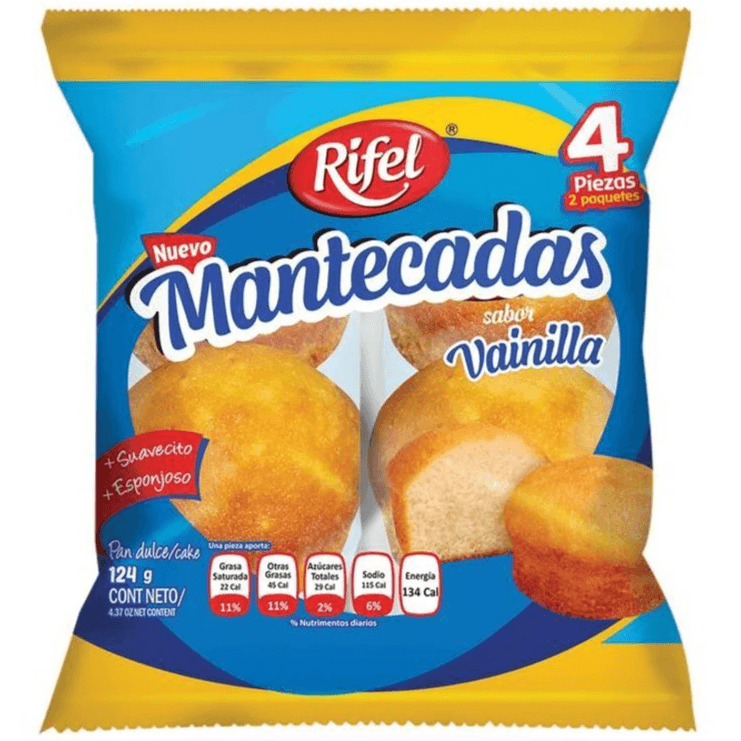 MANTECADAS VAINILLA 4 PZAS