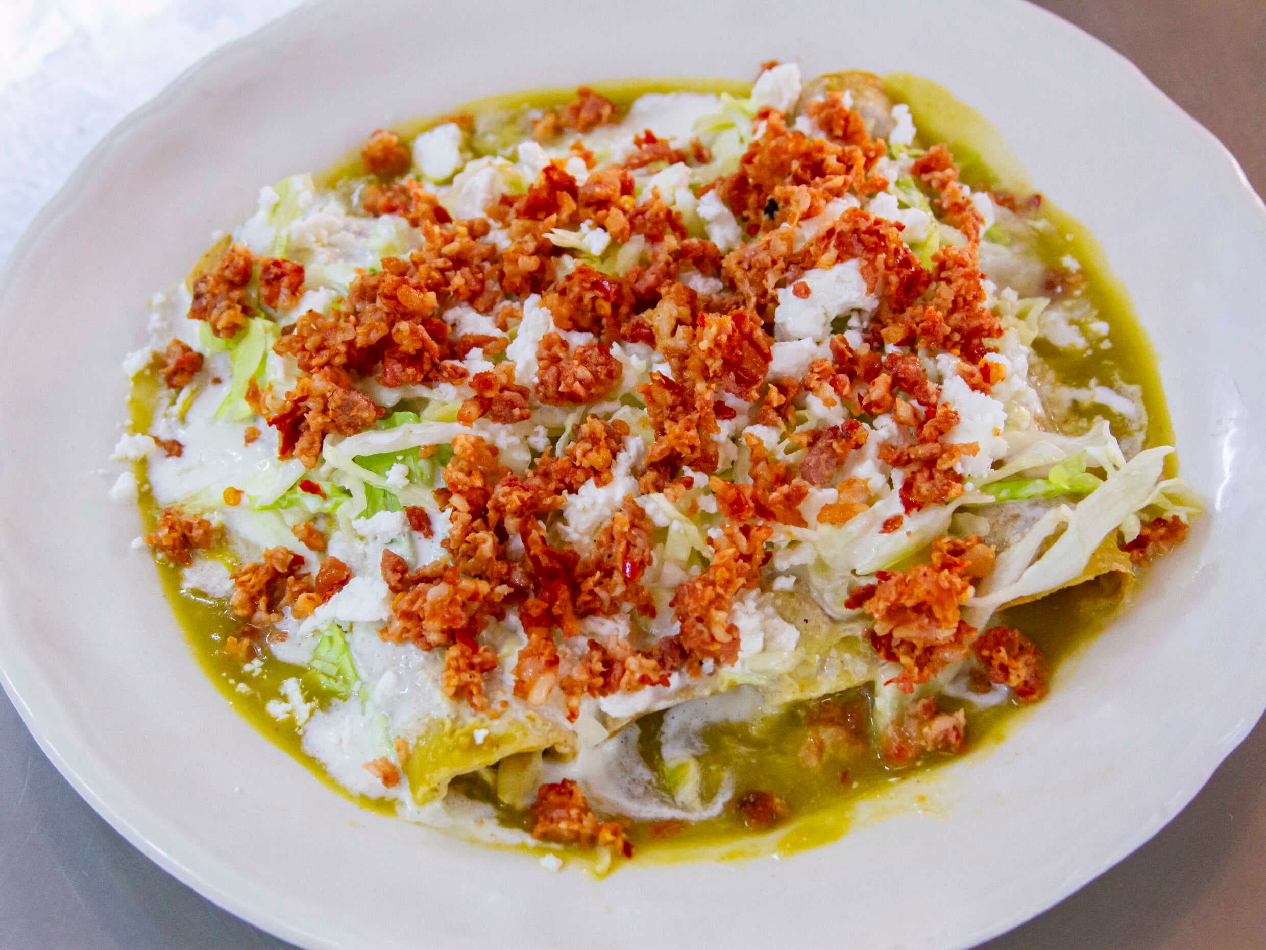 Enchiladas con Chorizo