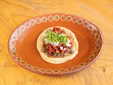 Taco campechano suadero con longaniza