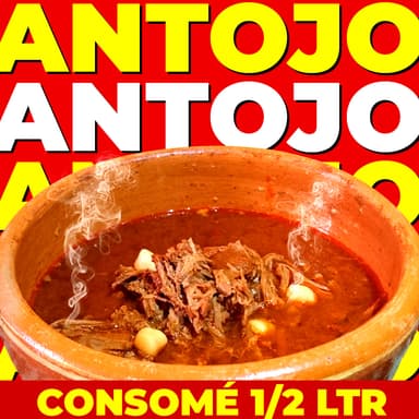 Consomé Medio Litro de Barbacoa de Res
