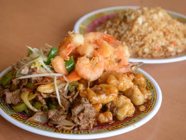 3 Guisados con Camarón, Arroz o Pasta