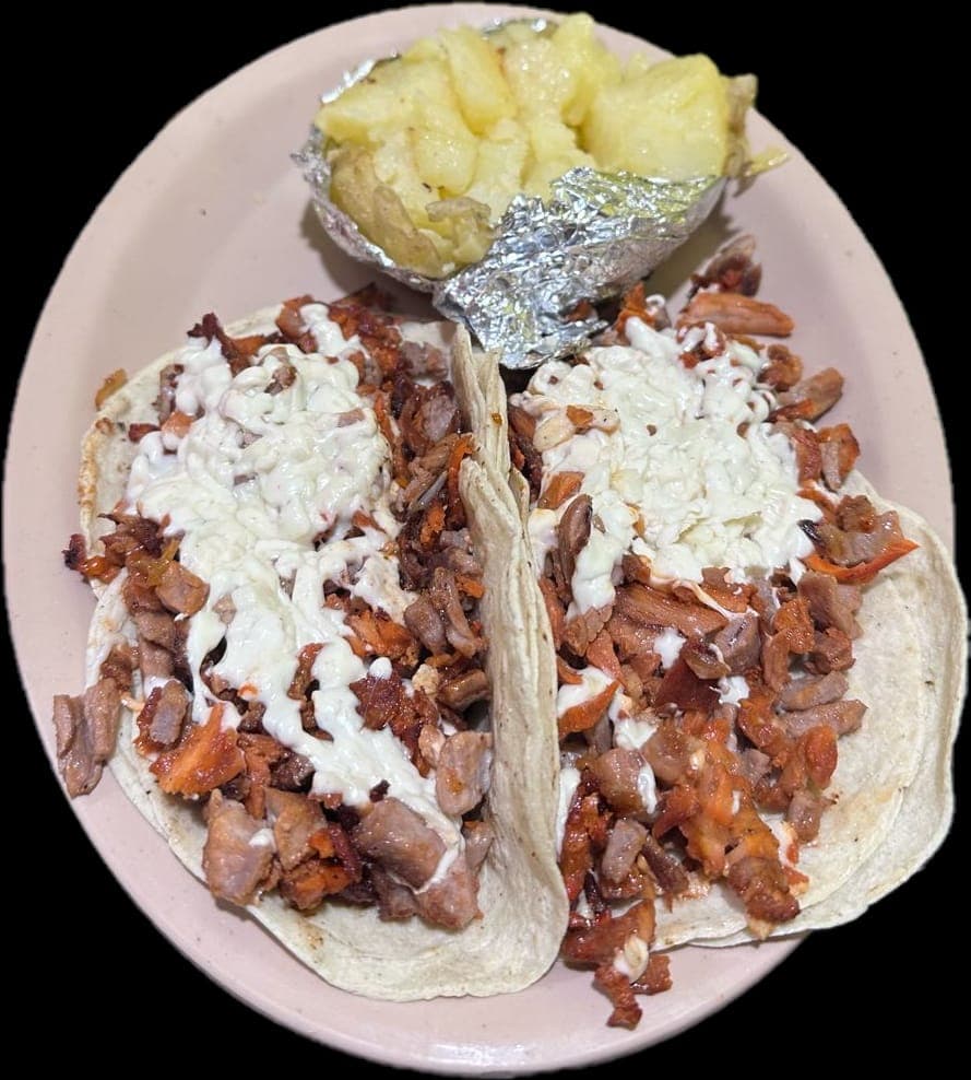 Orden de 4 Tacos Combinados con Papa Asada