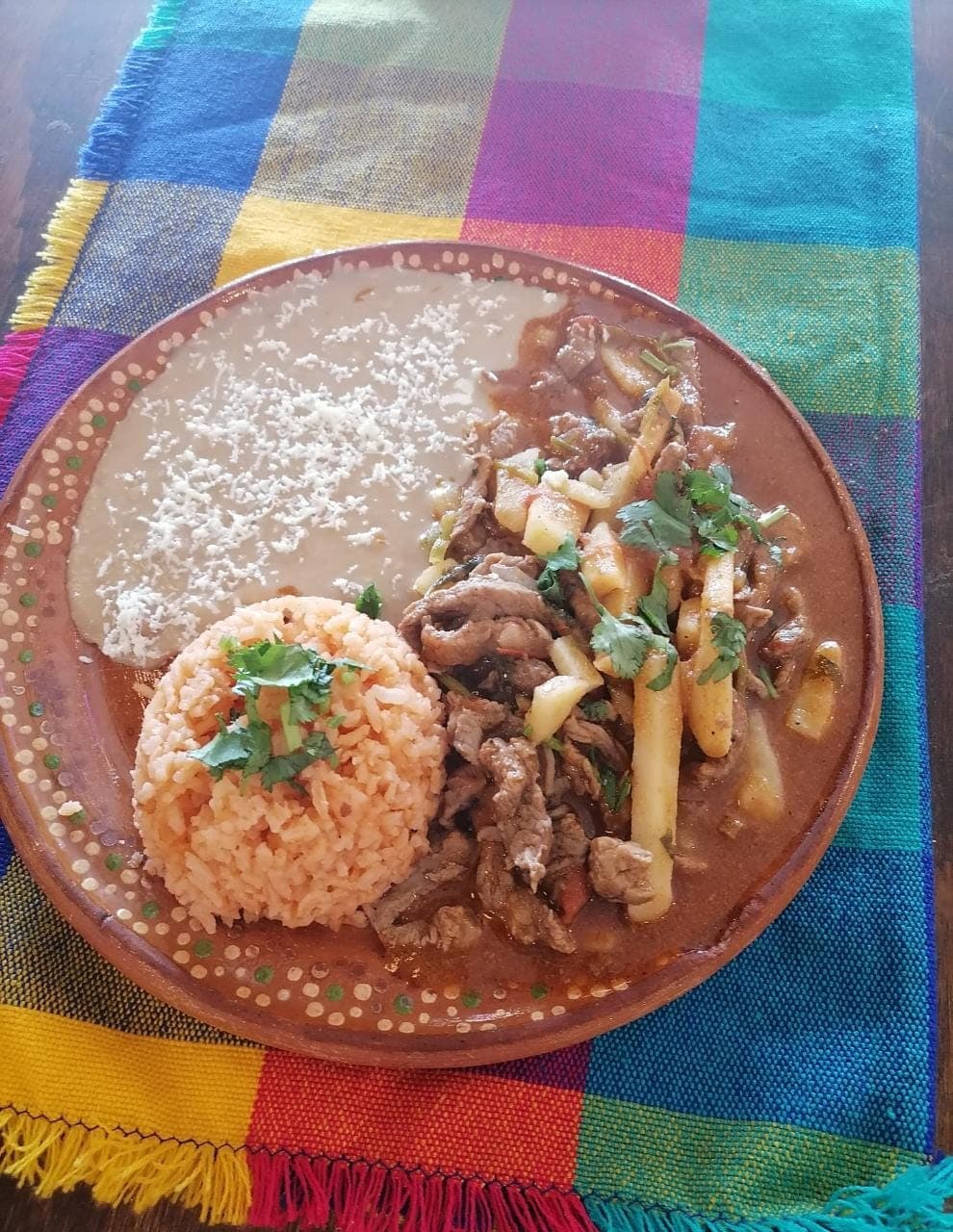 Bistec Ranchero con Papas