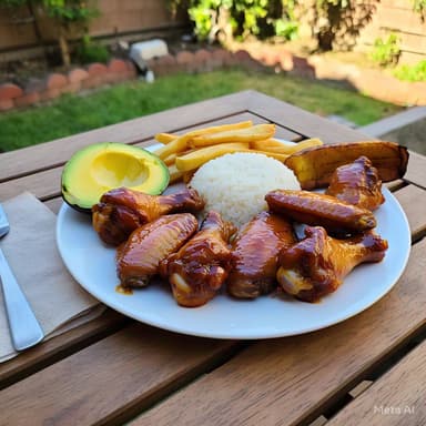 Alitas BBQ + Sopa y Bebida