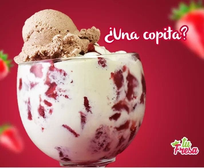 Fresas con Crema y Nieve