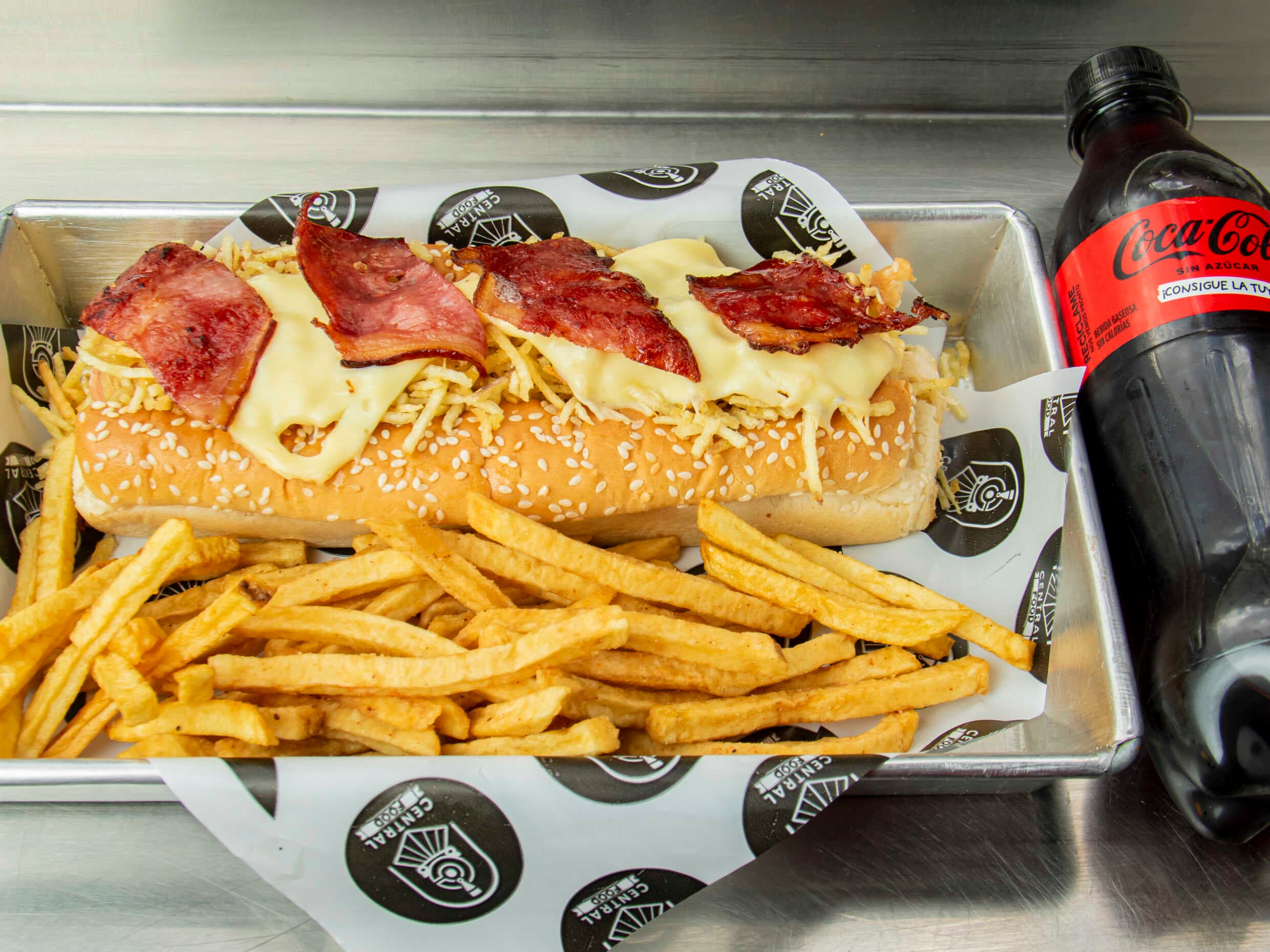 Combo Perro Caliente Tocineta + Papas + Bebida
