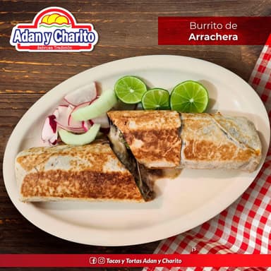 Burro de Arrachera con Queso