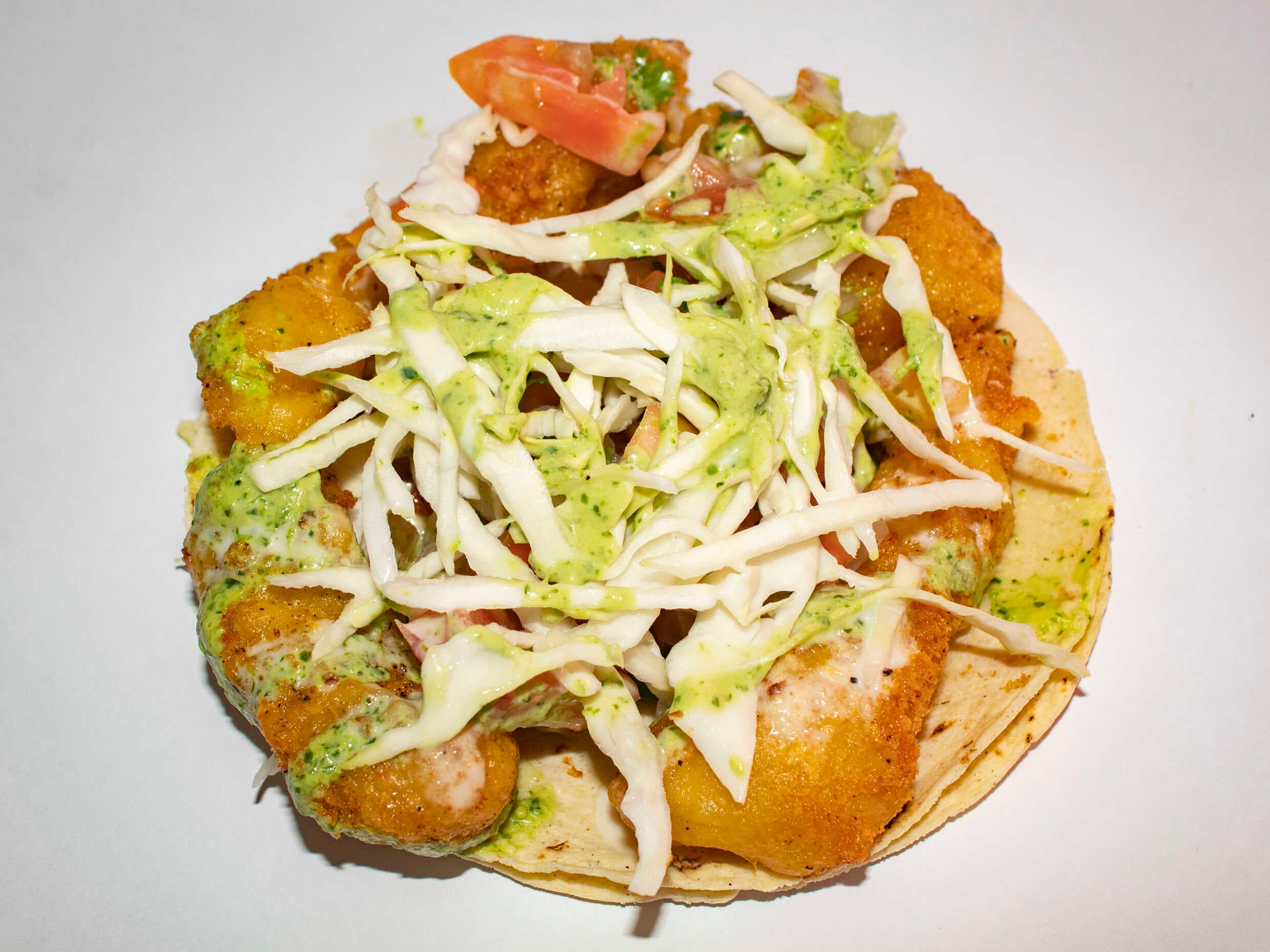 Taco de Pescado con Tortilla de Maíz