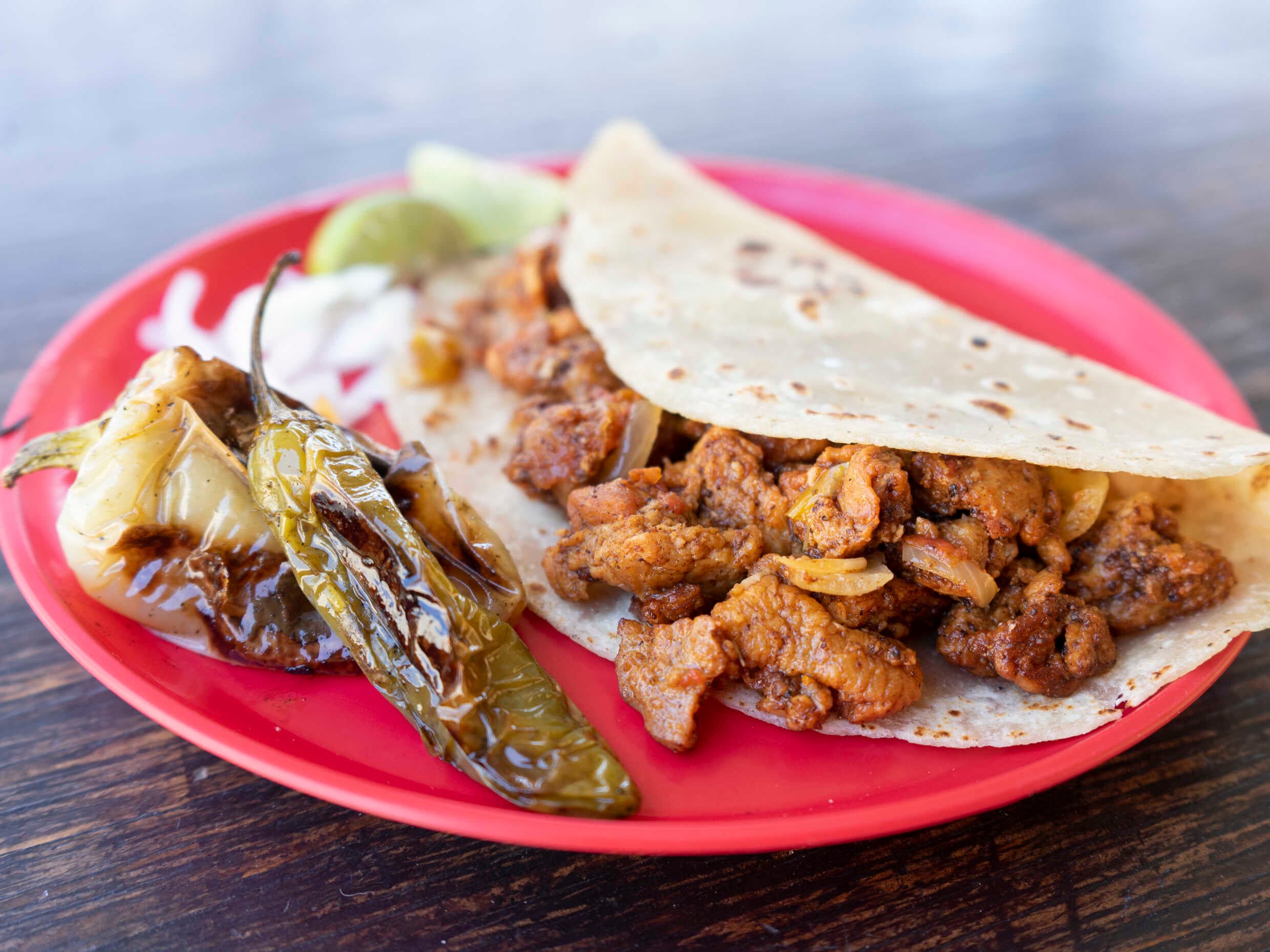 Taco de Chicharrón Prensado