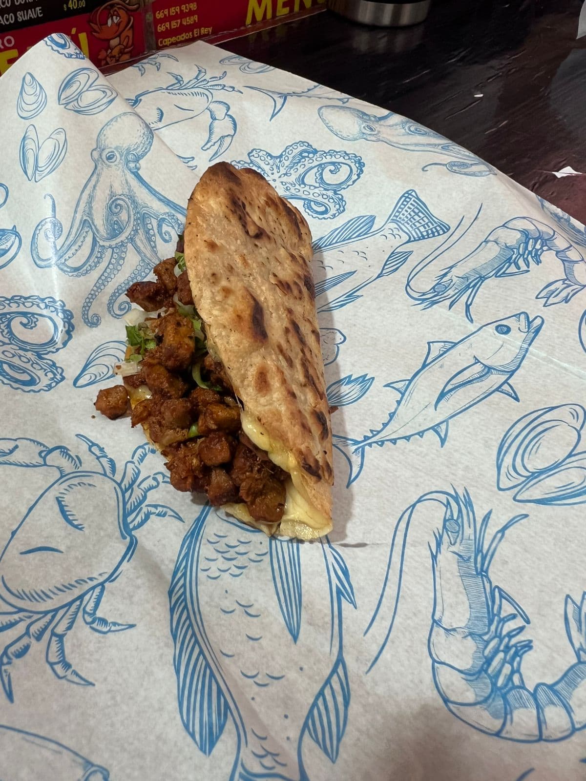 Taco Dorado Atun adobado